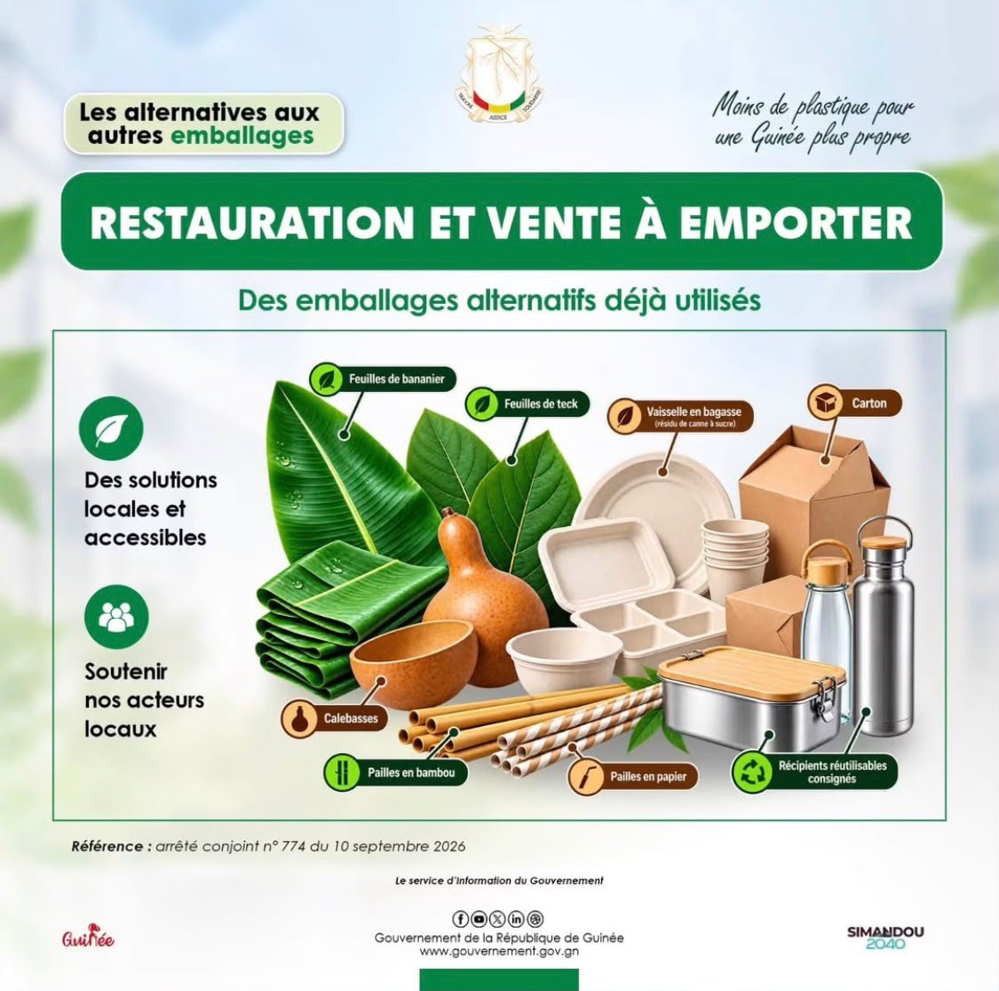 Support d’information du Gouvernement de la République de Guinée.